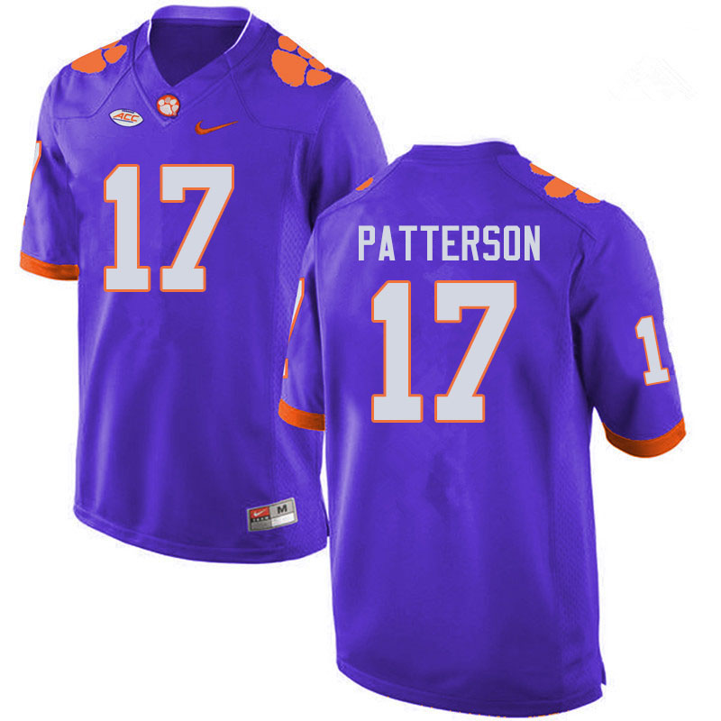 Men #17 Kane Patterson Clemson Tigers College Football Jerseys Sale-Purple